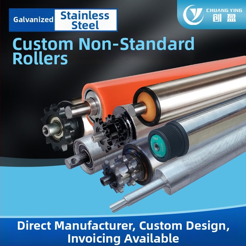 Chuangying rolă fără alimentare, tambur din oțel carbon, model CY-WDL-2, pentru echipamente de linie de asamblare