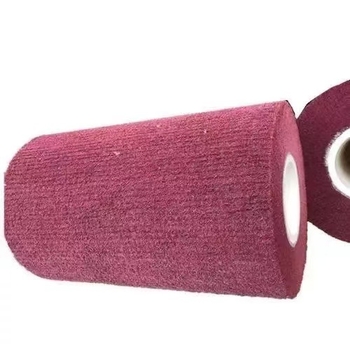 Roată industrială pentru burete abraziv, cu ax gol și perie de tip roller pentru lustruirea firelor — Material tub: oțel placat