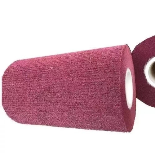 Roată industrială pentru burete abraziv, cu ax gol și perie de tip roller pentru lustruirea firelor — Material tub: oțel placat