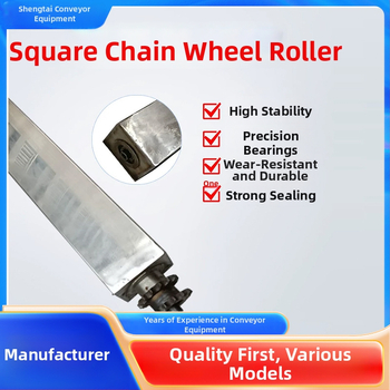 Štvorecový valec pre montážnu linku – trubka z nehrdzavejúcej alebo uhlíkovej ocele, dopravná linka valec