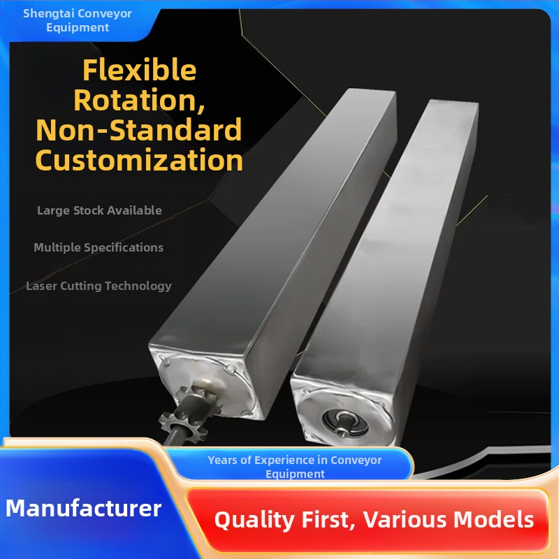 Štvorecový valec pre montážnu linku – trubka z nehrdzavejúcej alebo uhlíkovej ocele, dopravná linka valec