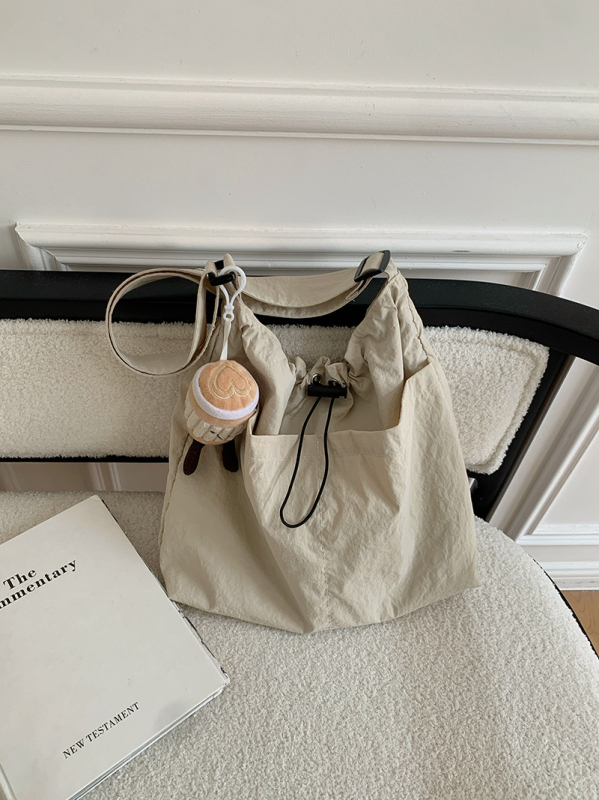 First Moai ναϊλον Tote τσάντα για γυναίκες — Street Style, μαγνητικό κλείσιμο, οριζόντιο τετράγωνο σχήμα, καθημερινή χρήση