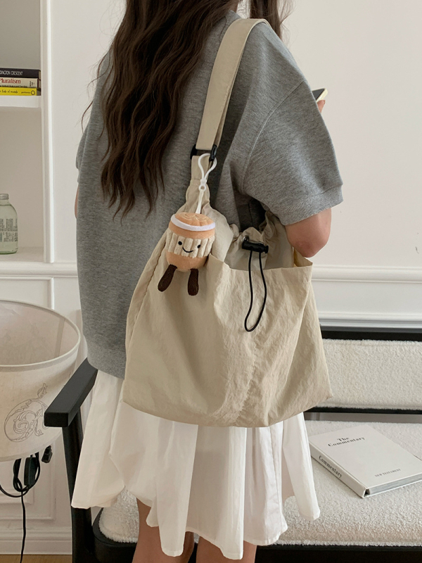 First Moai ναϊλον Tote τσάντα για γυναίκες — Street Style, μαγνητικό κλείσιμο, οριζόντιο τετράγωνο σχήμα, καθημερινή χρήση