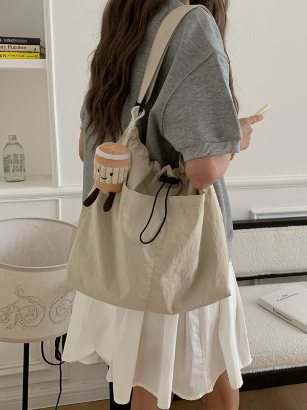 First Moai ναϊλον Tote τσάντα για γυναίκες — Street Style, μαγνητικό κλείσιμο, οριζόντιο τετράγωνο σχήμα, καθημερινή χρήση