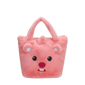 Κοριτσίστικη crossbody τσάντα από plush ύφασμα, cartoon σχέδιο, ultra-light, επένδυση πολυεστέρα, για παιδιά προσχολικής ηλικίας