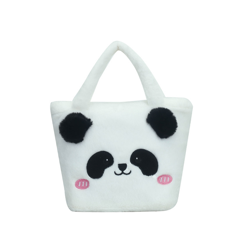 Κοριτσίστικη crossbody τσάντα από plush ύφασμα, cartoon σχέδιο, ultra-light, επένδυση πολυεστέρα, για παιδιά προσχολικής ηλικίας