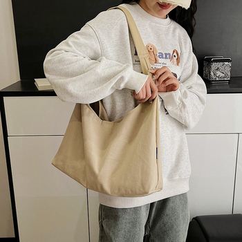 Bucket Tote Bag, Καμβάς, Μαγνητικό Κλείσιμο, Εσωτερική Θήκη Με Φερμουάρ, Θήκη Για Τηλέφωνο, Λαμιναρισμένη Θήκη Με Φερμουάρ, Αστικό Απλό Στυλ, Άνοιξη 2025