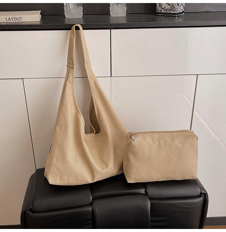 Bucket Tote Bag, Καμβάς, Μαγνητικό Κλείσιμο, Εσωτερική Θήκη Με Φερμουάρ, Θήκη Για Τηλέφωνο, Λαμιναρισμένη Θήκη Με Φερμουάρ, Αστικό Απλό Στυλ, Άνοιξη 2025