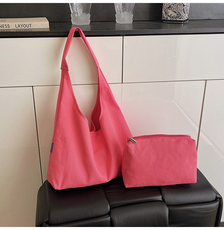 Bucket Tote Bag, Καμβάς, Μαγνητικό Κλείσιμο, Εσωτερική Θήκη Με Φερμουάρ, Θήκη Για Τηλέφωνο, Λαμιναρισμένη Θήκη Με Φερμουάρ, Αστικό Απλό Στυλ, Άνοιξη 2025