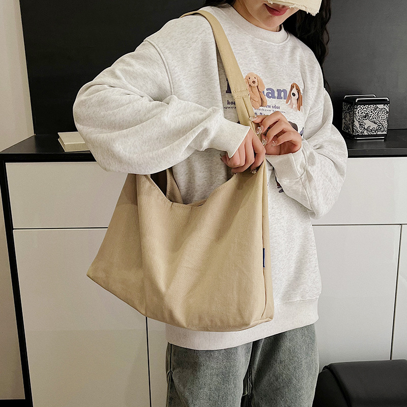 Bucket Tote Bag, Καμβάς, Μαγνητικό Κλείσιμο, Εσωτερική Θήκη Με Φερμουάρ, Θήκη Για Τηλέφωνο, Λαμιναρισμένη Θήκη Με Φερμουάρ, Αστικό Απλό Στυλ, Άνοιξη 2025
