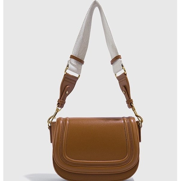 PU τσάντα τύπου σέλα με καπάκι, ώμου crossbody, επένδυση πολυεστέρα-βαμβάκι, θήκη για κινητό, Άνοιξη 2025