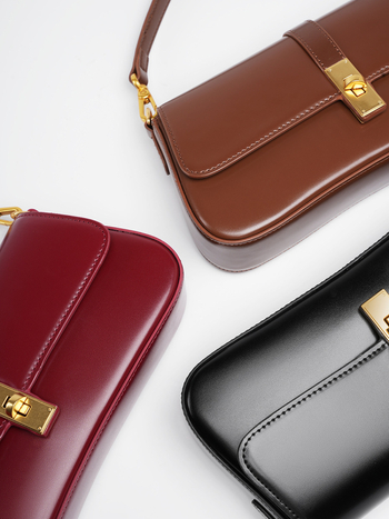 Τσάντα crossbody από γνήσιο δέρμα, οριζόντιο τετράγωνο σχήμα, κλείσιμο με καπάκι, διπλό στρώμα δέρματος, θήκη για κινητό