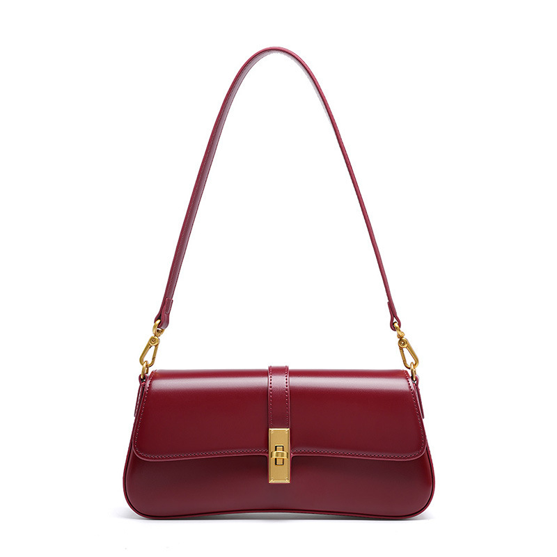 Τσάντα crossbody από γνήσιο δέρμα, οριζόντιο τετράγωνο σχήμα, κλείσιμο με καπάκι, διπλό στρώμα δέρματος, θήκη για κινητό