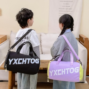 Παιδική τσάντα ταξιδιού με ιμάντα στον ώμο – unisex, ultra-ελαφριά, διαπνέουσα, ανθεκτική στη φθορά, με σχέδιο μεγάλων γραμμάτων (ύφασμα Oxford)