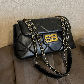 Τσάντα crossbody PU, μικρή τετράγωνη σχεδίαση, κλείσιμο latch, εσωτερικές τσέπες με φερμουάρ και θήκη για κινητό