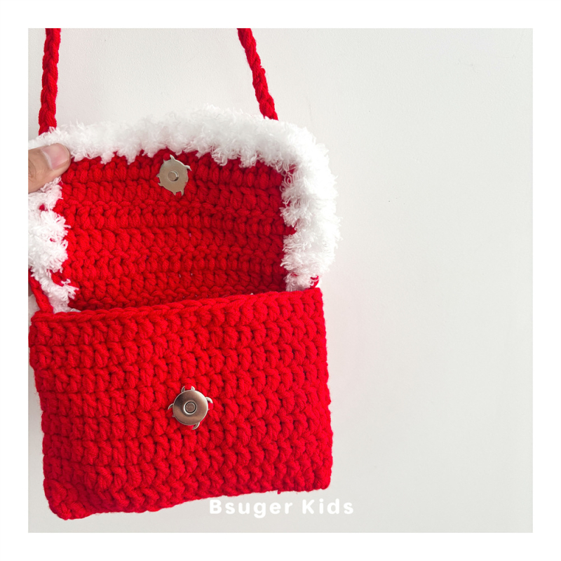 Παιδικό Τσαντάκι Crossbody - Υλικό: ακρυλικό νήμα; Εσωτερικό: ακρυλικό ύφασμα; Χειμώνας 2025; Στυλ: Νέο εθνικό μοτίβο; Αναπνεύσιμη, Πολύ ελαφριά
