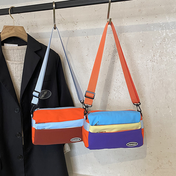 Παιδική τσάντα crossbody από νάιλον για καθημερινά ταξίδια, με επένδυση πολυεστέρα, γεωμετρικό σχέδιο, αναπνεύσιμη κατασκευή, κατάλληλη για μαθητές δημοτικού