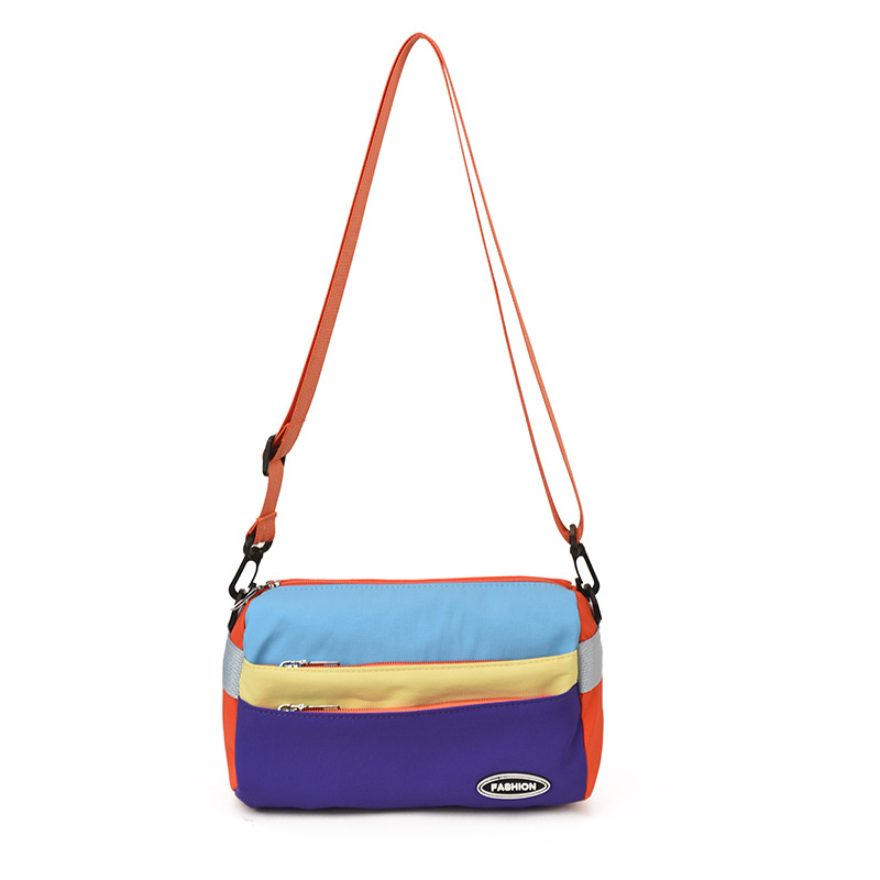 Παιδική τσάντα crossbody από νάιλον για καθημερινά ταξίδια, με επένδυση πολυεστέρα, γεωμετρικό σχέδιο, αναπνεύσιμη κατασκευή, κατάλληλη για μαθητές δημοτικού