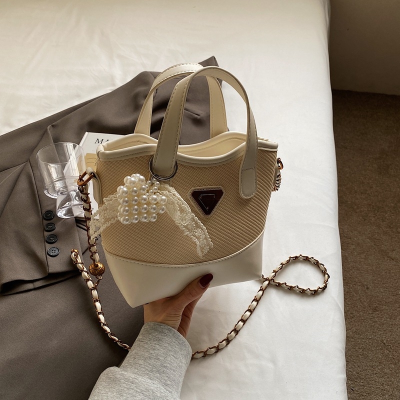 Τσάντα bucket bag από PU δέρμα, με φερμουάρ, επένδυση πολυεστέρα, Άνοιξη 2025