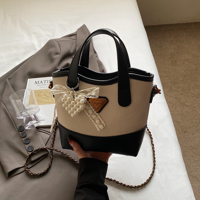 Τσάντα bucket bag από PU δέρμα, με φερμουάρ, επένδυση πολυεστέρα, Άνοιξη 2025