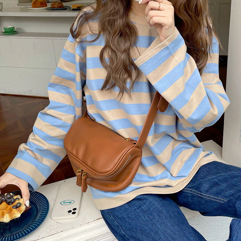 Τσάντα crossbody - στυλ δρόμου, PU δέρμα, τσάντα με σχήμα μαξιλαριού, κουτιού τύπου, με φερμουάρ