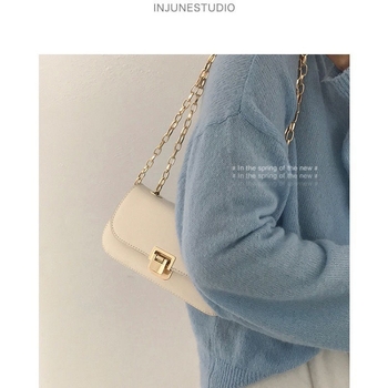 Corduroy τσαντάκι μασχάλης με αλυσίδα, crossbody, PU επένδυση, μάρκα Yinse, για χαλαρές μετακινήσεις (λανσαρισμένο άνοιξη 2018)
