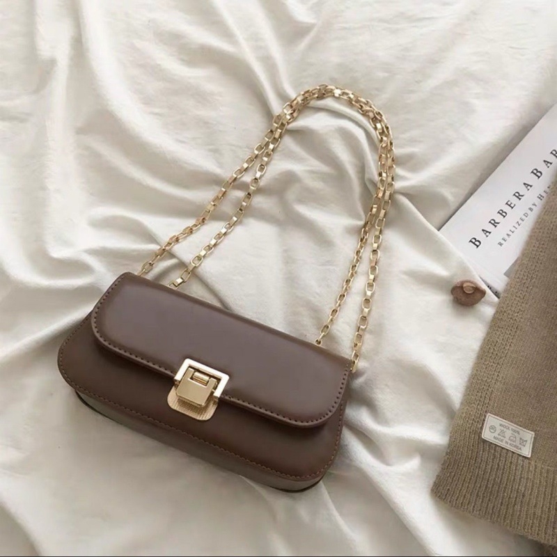 Corduroy τσαντάκι μασχάλης με αλυσίδα, crossbody, PU επένδυση, μάρκα Yinse, για χαλαρές μετακινήσεις (λανσαρισμένο άνοιξη 2018)