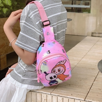 Παιδικό τσαντάκι crossbody, ελαφρύ, σχέδιο anime καρτούν, ύφασμα Oxford, επένδυση πολυεστέρα, unisex.
