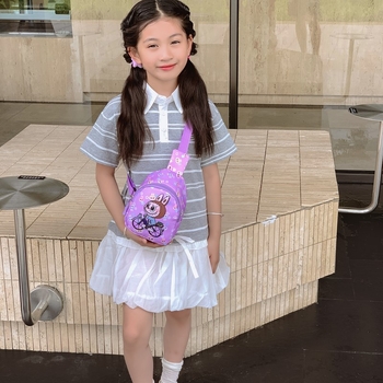 Παιδικό τσαντάκι crossbody, ελαφρύ, σχέδιο anime καρτούν, ύφασμα Oxford, επένδυση πολυεστέρα, unisex.