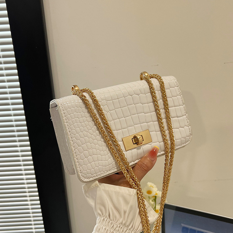 Τσάντα PU με στυλ δρόμου, crossbody τετραγωνικού σχήματος, με καπάκι και εσωτερική θήκη για κινητό