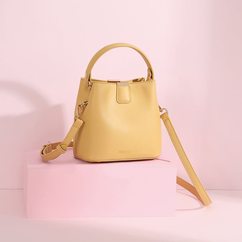 Γυναικεια PU bucket τσάντα, crossbody στυλ, μαγνητικό κλείσιμο, μονός ιμάντας