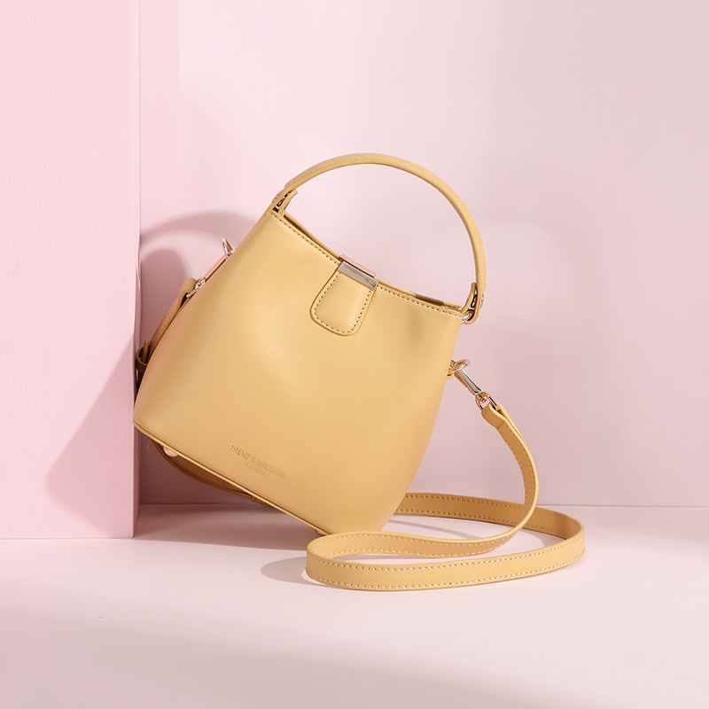 Γυναικεια PU bucket τσάντα, crossbody στυλ, μαγνητικό κλείσιμο, μονός ιμάντας