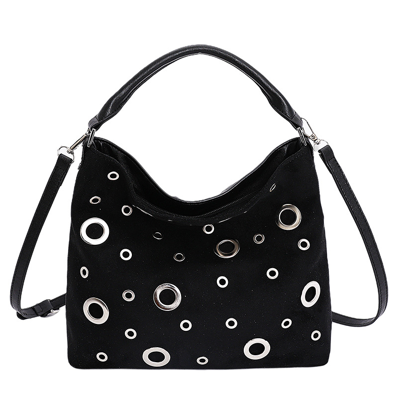 Γυναικεία σουέντ crossbody τσάντα, οριζόντιου τετράγωνου σχήματος, φερμουάρ, Φθινόπωρο 2025