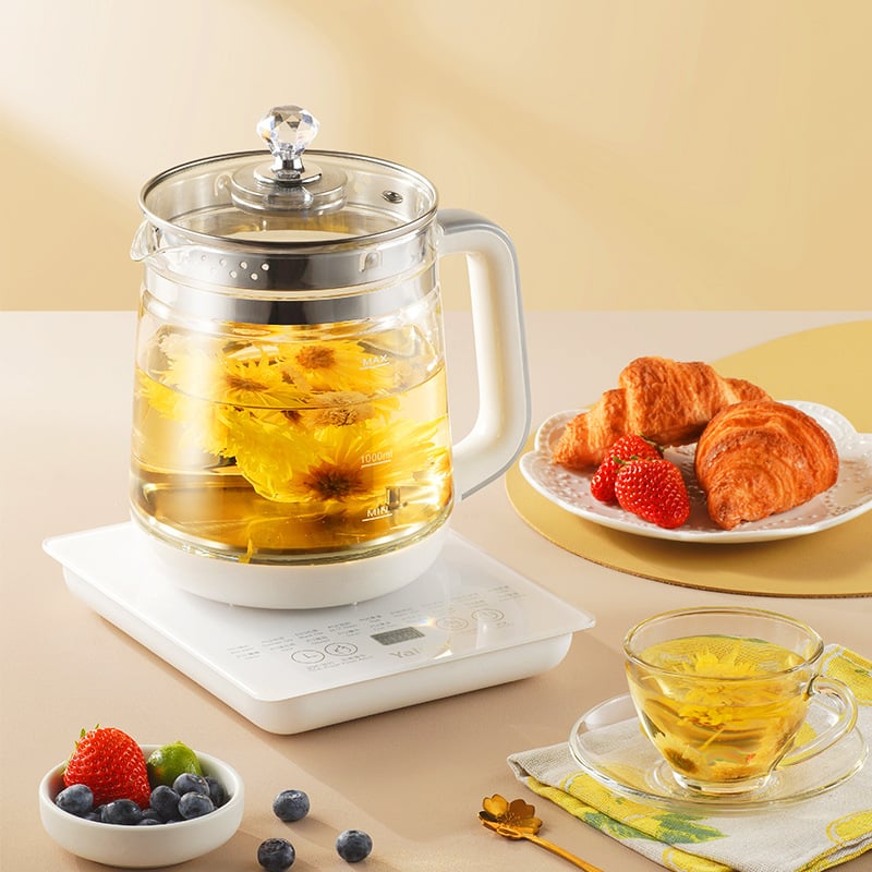 YALULU Y06 oală de sănătate din sticlă, capacitate 1.5–2 L, 110 V, 500–1000 W