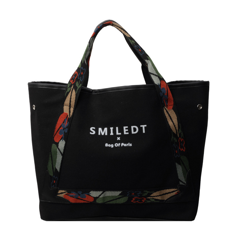 Geantă Tote din pânză pentru femei, stil urban minimalist, formă orizontal pătrată, închidere cu fermoar, buzunar interior cu fermoar și buzunar pentru telefon