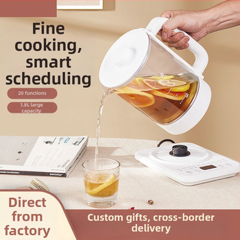 Cană de sănătate și maker de ceai cu corp din sticlă borosilicat, model XNR-22, capacitate sub 2 L, 220 V, putere sub 800 W, termostat digital cu atingere, potrivit pentru 2–3 persoane