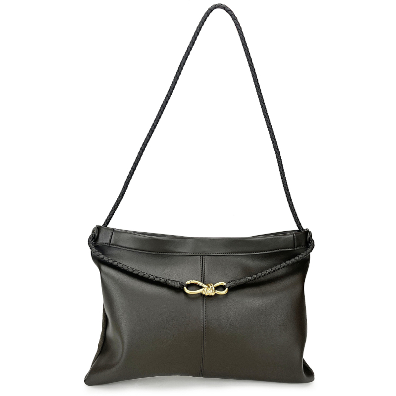 Γυναικεία crossbody δερμάτινη τσάντα, αστικός μινιμαλισμός, δέρμα δεύτερου στρώματος βοοειδών, οριζόντιο τετράγωνο σχήμα, μαγνητικό κλείσιμο