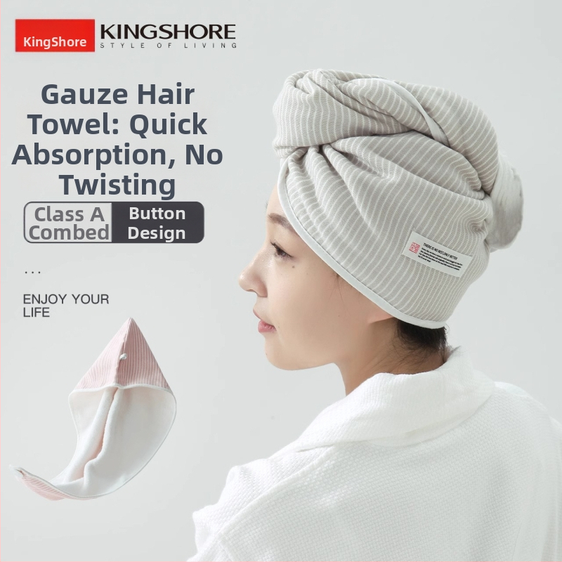 Čiapka na sušenie vlasov, 100% bavlna, hmotnosť 50–79 g, nasiakavosť 0–5 s, 16 vlákien