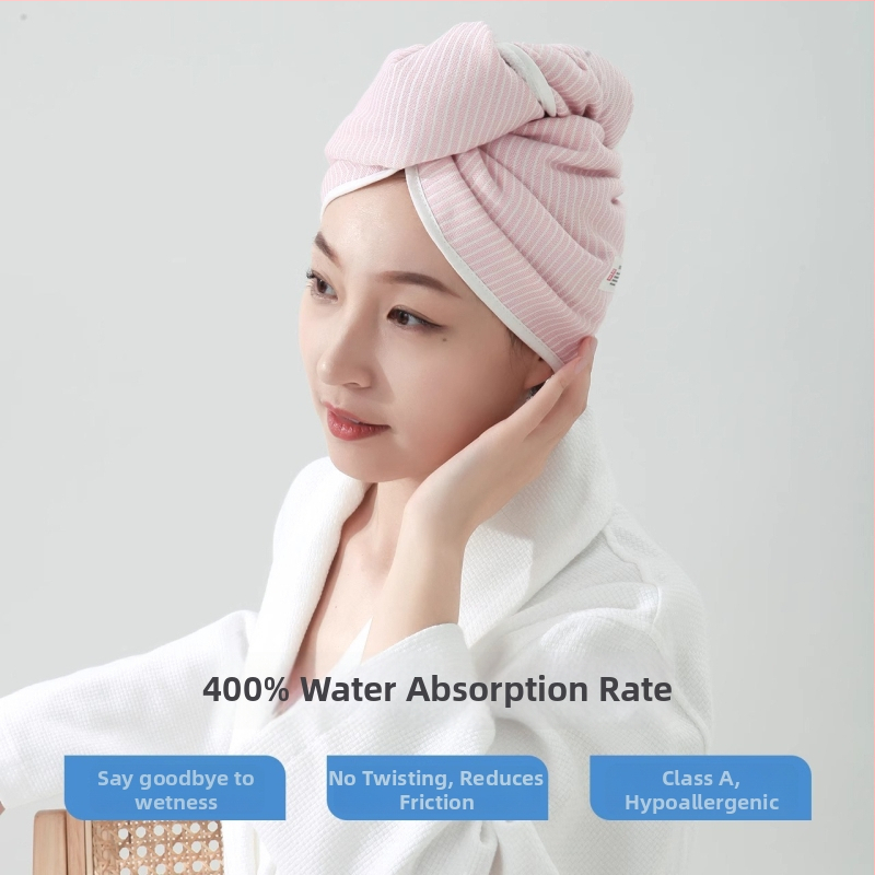 Čiapka na sušenie vlasov, 100% bavlna, hmotnosť 50–79 g, nasiakavosť 0–5 s, 16 vlákien