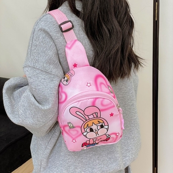 Bubble Mart Cry Baby παιδική crossbody τσάντα — εξωτερικό νάιλον, επένδυση πολυεστέρα, σχέδιο anime, μείωση βάρους και προστασία της σπονδυλικής στήλης, κατάλληλη για νηπιαγωγείο