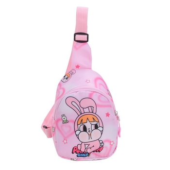 Bubble Mart Cry Baby παιδική crossbody τσάντα — εξωτερικό νάιλον, επένδυση πολυεστέρα, σχέδιο anime, μείωση βάρους και προστασία της σπονδυλικής στήλης, κατάλληλη για νηπιαγωγείο