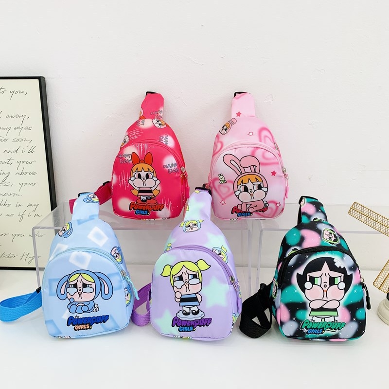 Bubble Mart Cry Baby παιδική crossbody τσάντα — εξωτερικό νάιλον, επένδυση πολυεστέρα, σχέδιο anime, μείωση βάρους και προστασία της σπονδυλικής στήλης, κατάλληλη για νηπιαγωγείο