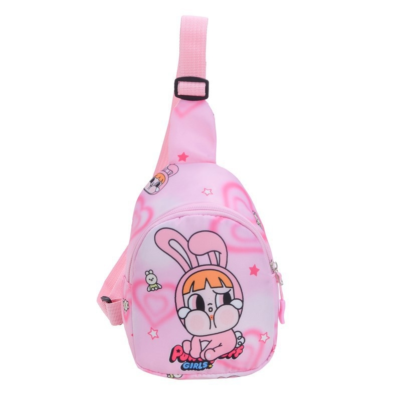Bubble Mart Cry Baby παιδική crossbody τσάντα — εξωτερικό νάιλον, επένδυση πολυεστέρα, σχέδιο anime, μείωση βάρους και προστασία της σπονδυλικής στήλης, κατάλληλη για νηπιαγωγείο