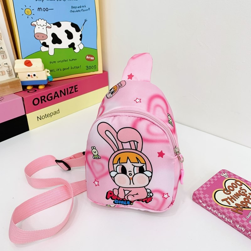 Bubble Mart Cry Baby παιδική crossbody τσάντα — εξωτερικό νάιλον, επένδυση πολυεστέρα, σχέδιο anime, μείωση βάρους και προστασία της σπονδυλικής στήλης, κατάλληλη για νηπιαγωγείο