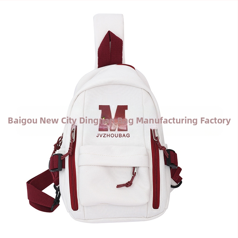 Nylonová crossbody taška s písmenným vzorom, unisex, s jedným popruhom, leto 2023