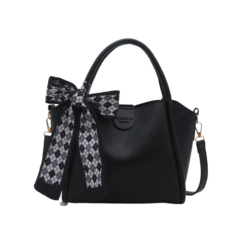 Γυναικεία bucket bag, αστικός μινιμαλισμός, PU υλικό, οριζόντιο τετράγωνο σχήμα, φερμουάρ