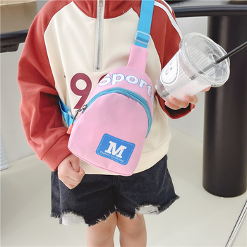 Παιδική crossbody τσάντα από Oxford ύφασμα – μικρή χωρητικότητα, χωρίς επένδυση, μοτίβο γράμματα/αριθμοί/κείμενο, για νηπιαγωγείο
