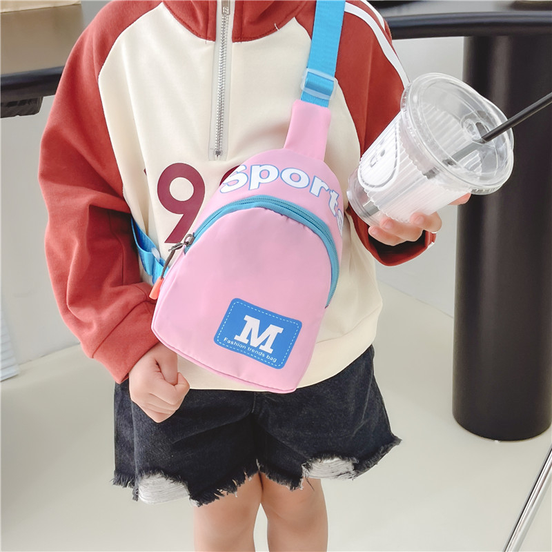 Παιδική crossbody τσάντα από Oxford ύφασμα – μικρή χωρητικότητα, χωρίς επένδυση, μοτίβο γράμματα/αριθμοί/κείμενο, για νηπιαγωγείο