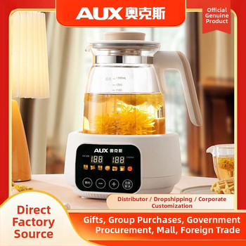 Ceainic din sticlă pentru ceai sănătos, cu regulator de lapte integrat, capacitate 1–1,5 L, 220V, 500–1000W, termostat cu presiune