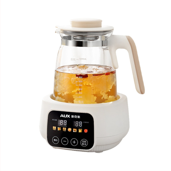 Ceainic din sticlă pentru ceai sănătos, cu regulator de lapte integrat, capacitate 1–1,5 L, 220V, 500–1000W, termostat cu presiune